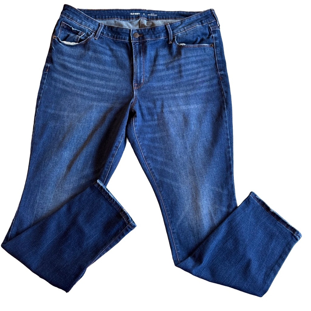 Old Navy Plus Size Blue Denim Mid-Rise Skinny Jeans (3 for $12 item)